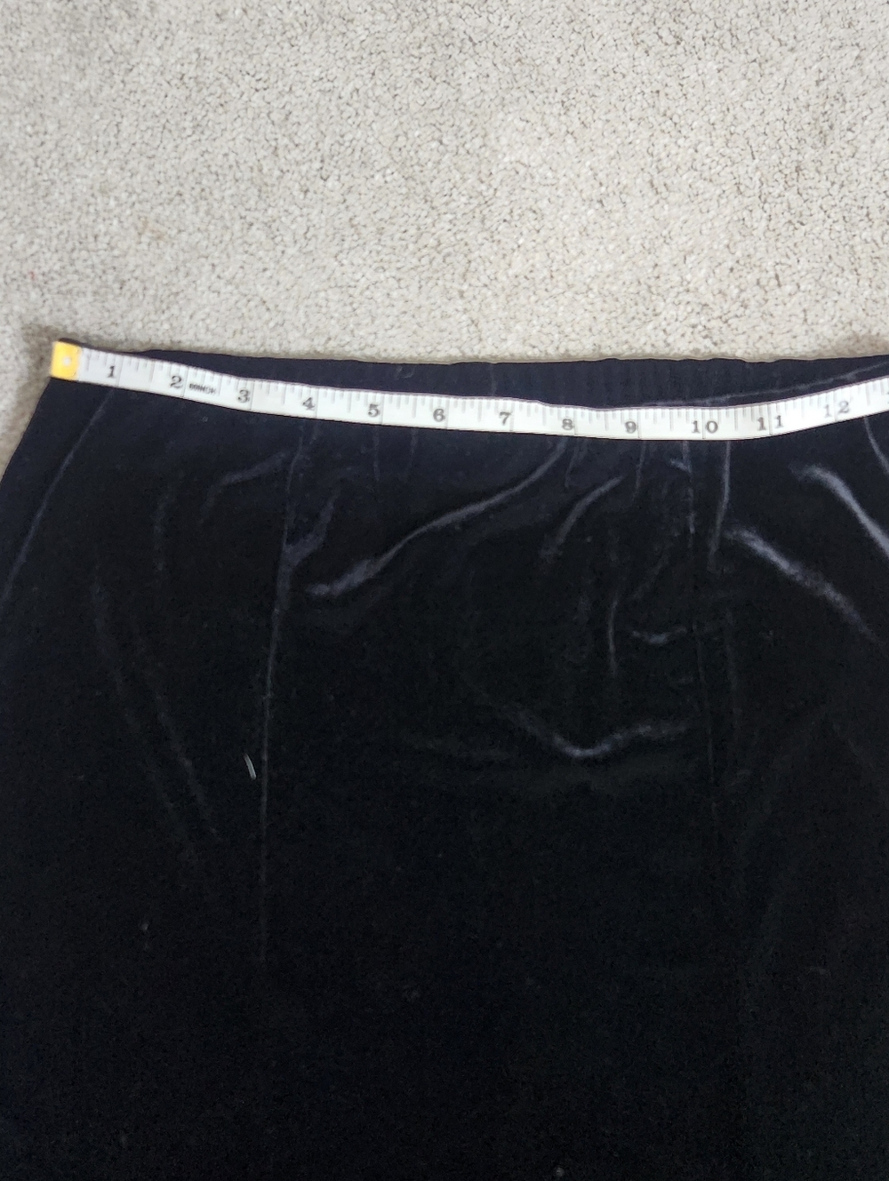 Black Velvet Maxi Skirt Mermaid Cut Fits Large Soft Stretchy - Picture 9 of 13
